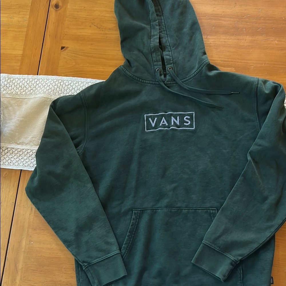Vans Men's Green Hoodie Sweater